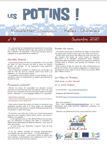 La newsletter des Halles de Châtelais