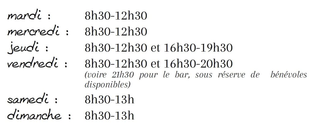 Les horaires d'ouverture des Halles de Châtelais