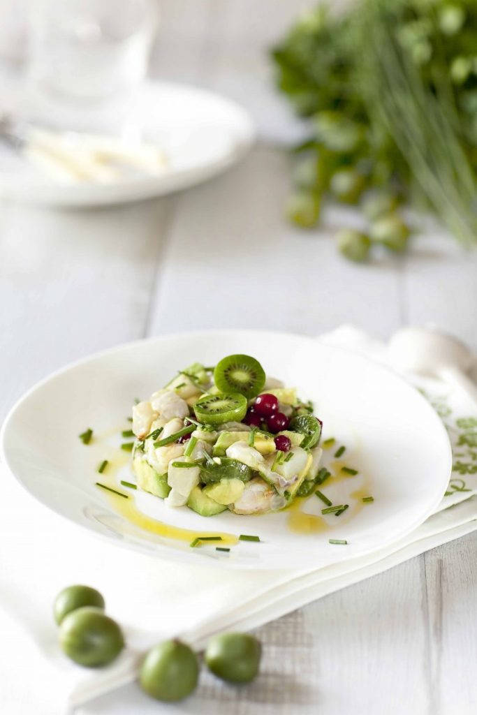 Ceviche de poisson aux kiwi