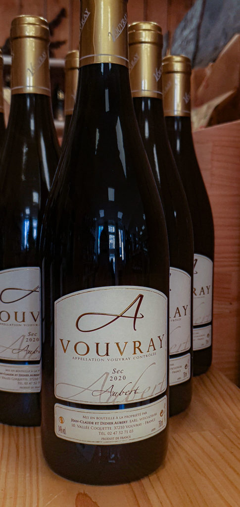 Vin de Vouvray du Domaine Aubert sec 2020 aux Halles de Châtelais